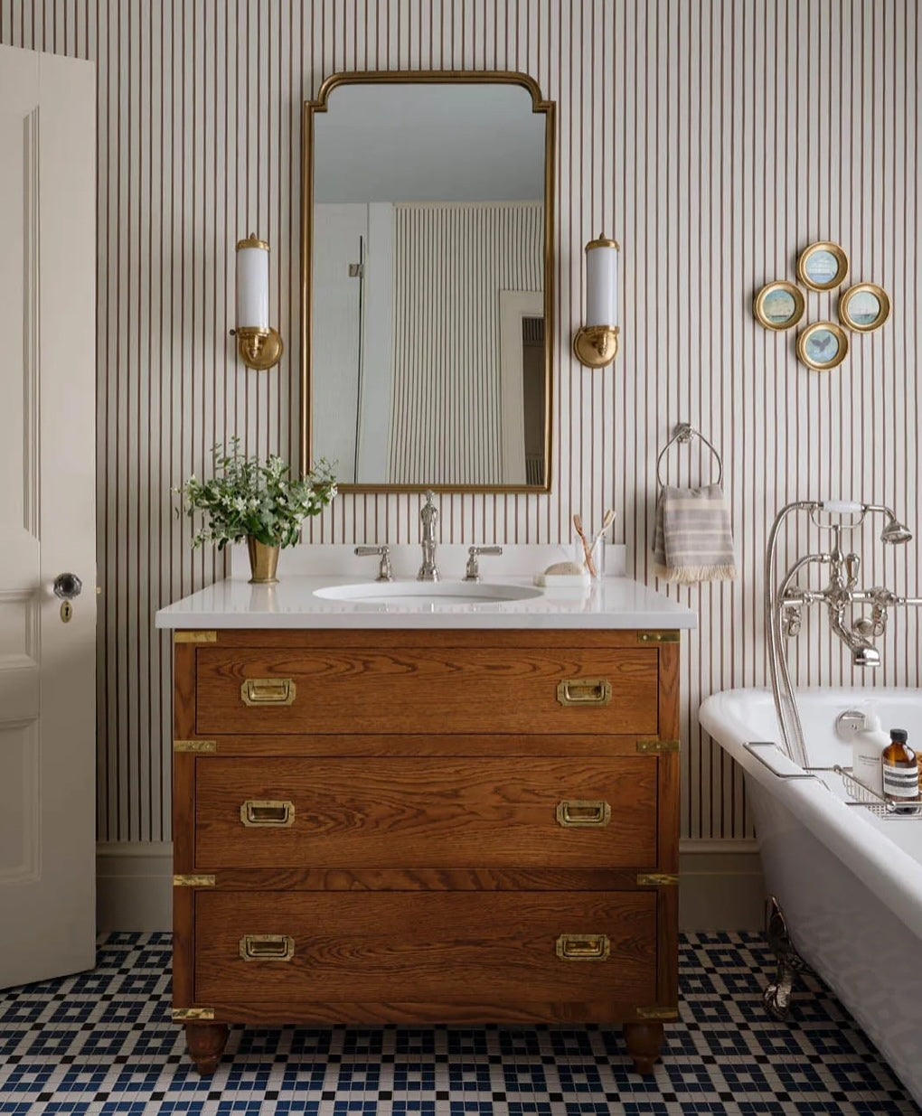 Bathroom Design Inspiration: A Warm & Timeless Look with the Katherine Vanity in Windsor Oak