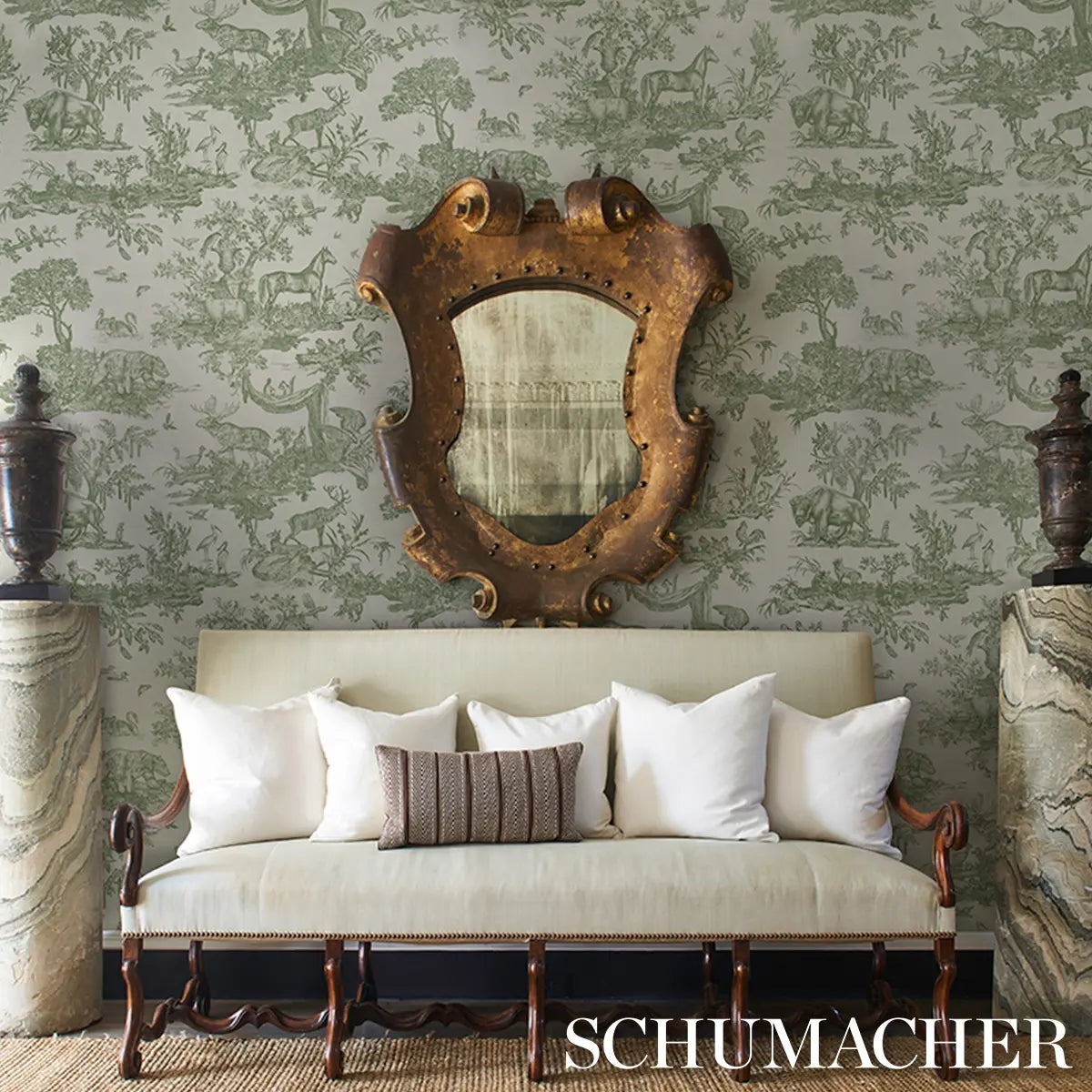 Western Toile Wallpaper