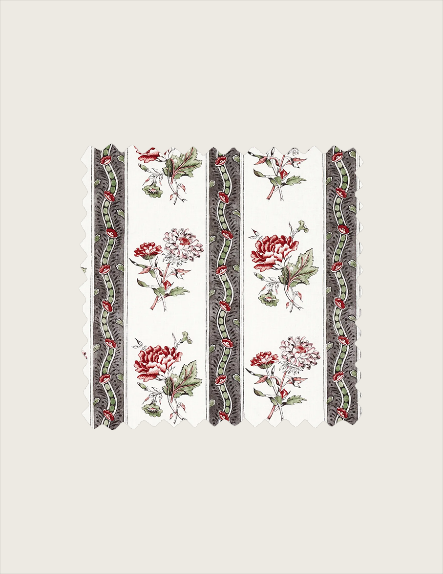 Ariana Floral Stripe Fabric